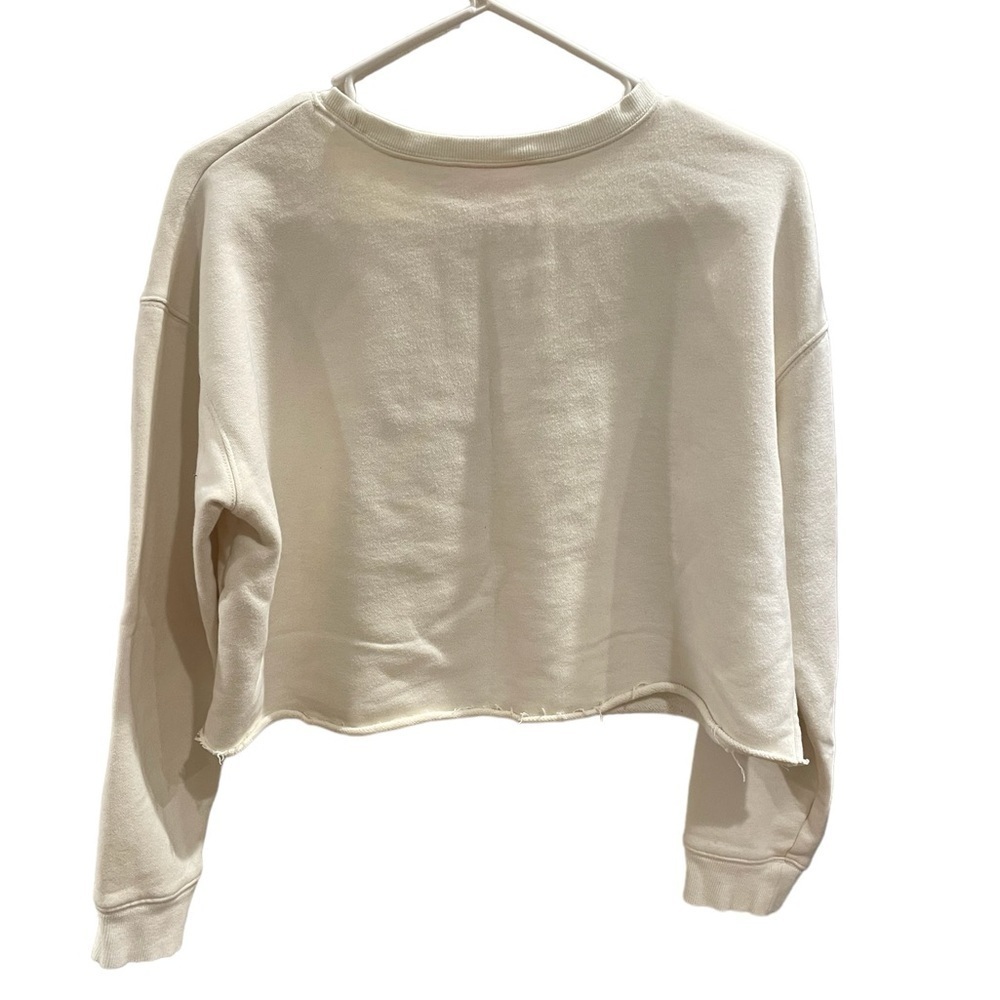 Frasier Sterling Cream Cropped Butterfly Sweatshirt - Picture 5 of 7